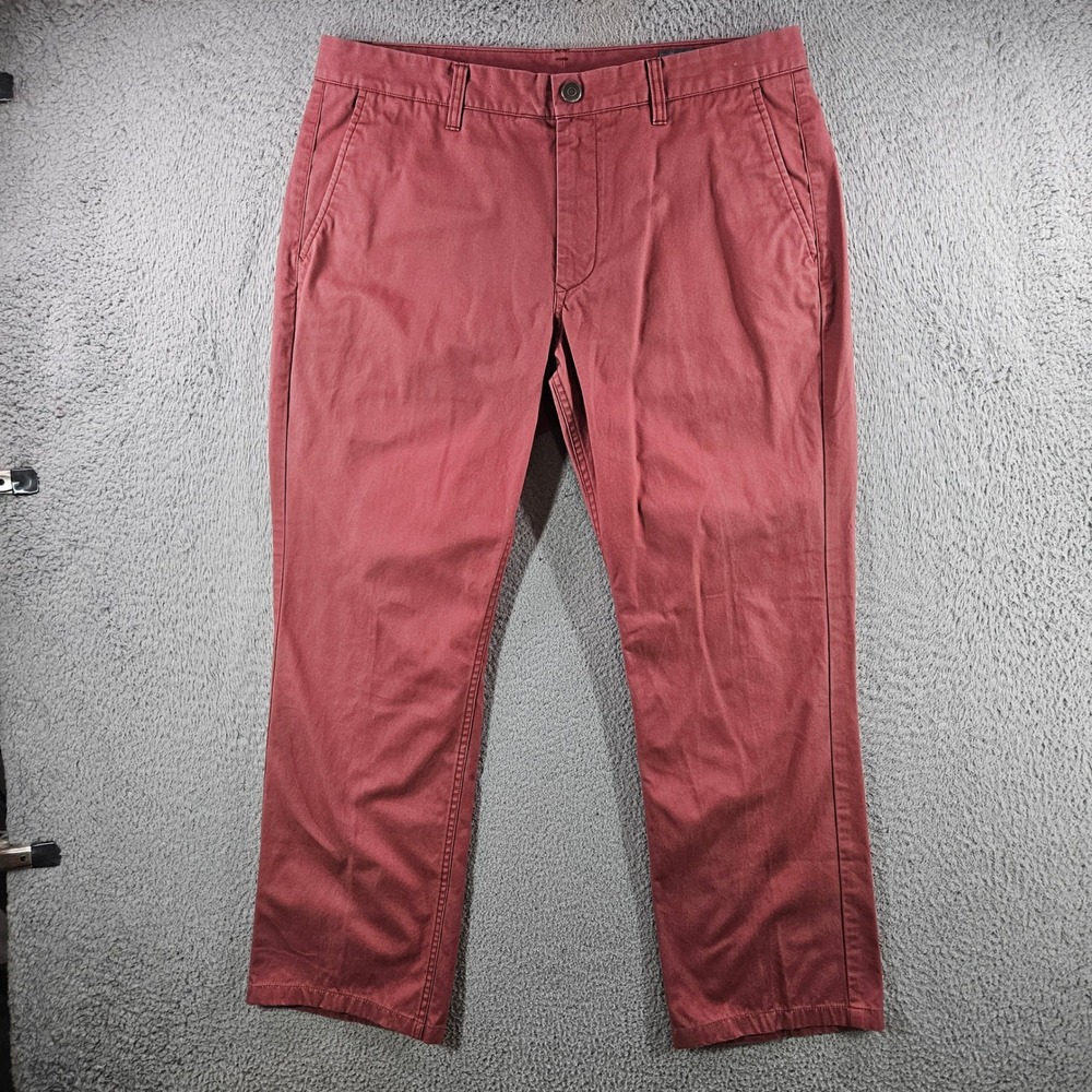 Bonobos Straight Fit Chinos Mens 35x29 Red Clay Cotton Casual Pants